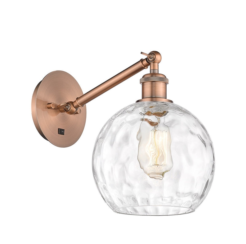 Innovations 317-1W-AC-G1215-8-LED LED Wall Sconce, Antique Copper