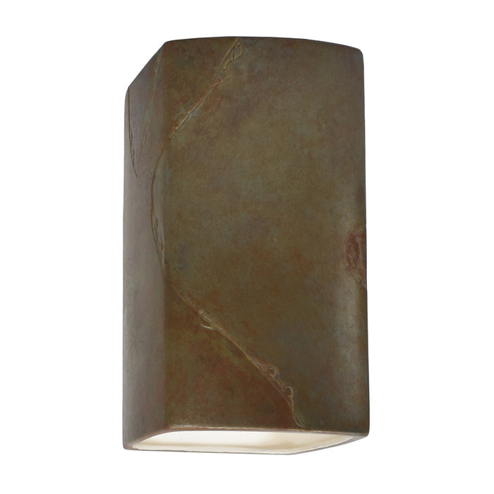 Justice Designs CER-0910-SLTR-LED1-1000 LED Lantern, Tierra Red Slate