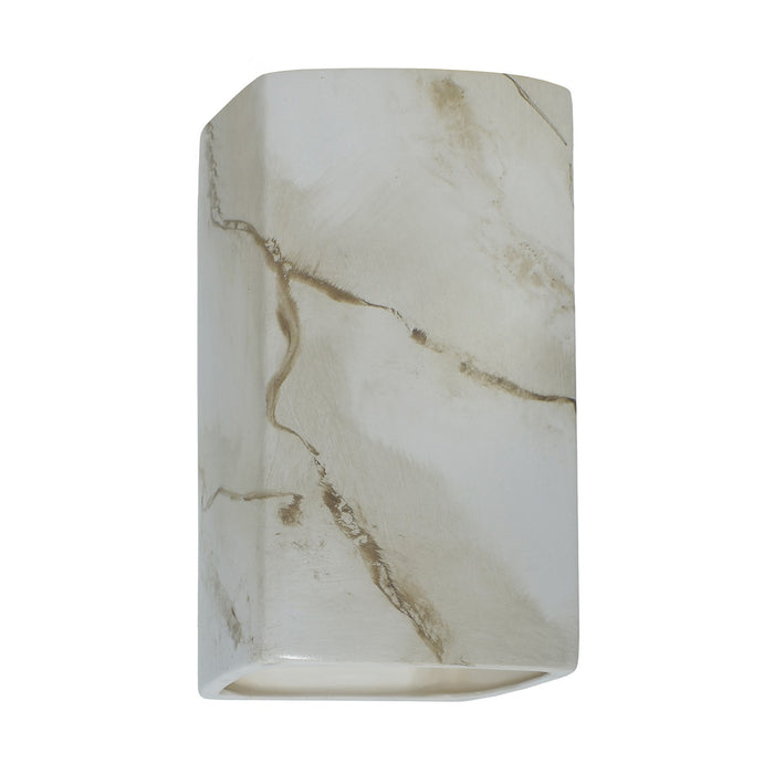 Justice Designs CER-0910-STOC-LED1-1000 LED Lantern, Carrara Marble