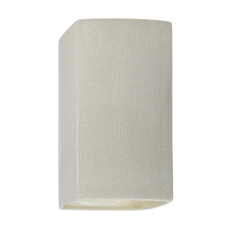Justice Designs CER-0910W-CRK-LED1-1000 LED Lantern, White Crackle