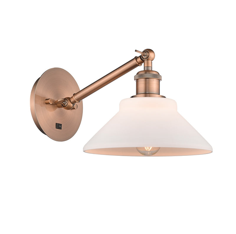 Innovations 317-1W-AC-G131 One Light Wall Sconce, Antique Copper