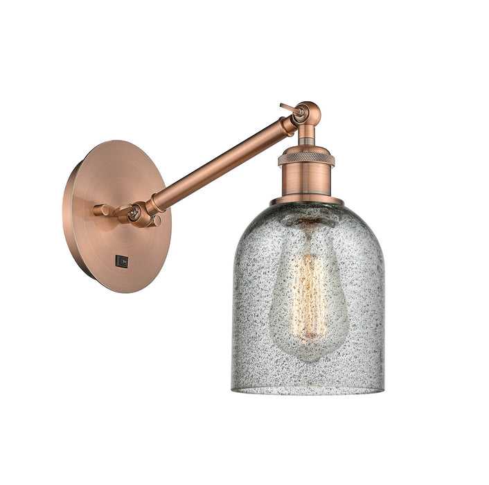 Innovations 317-1W-AC-G257 One Light Wall Sconce, Antique Copper