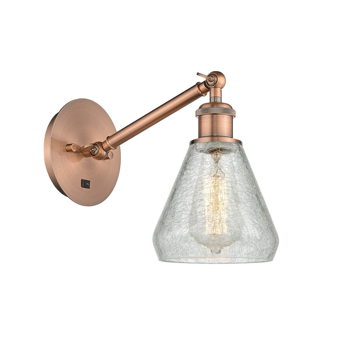 Innovations 317-1W-AC-G275 One Light Wall Sconce, Antique Copper