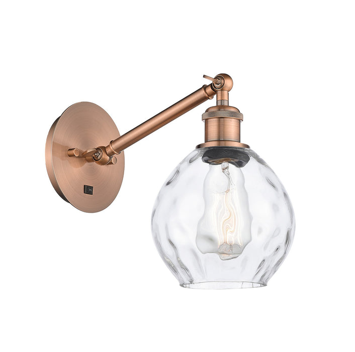 Innovations 317-1W-AC-G362 One Light Wall Sconce, Antique Copper