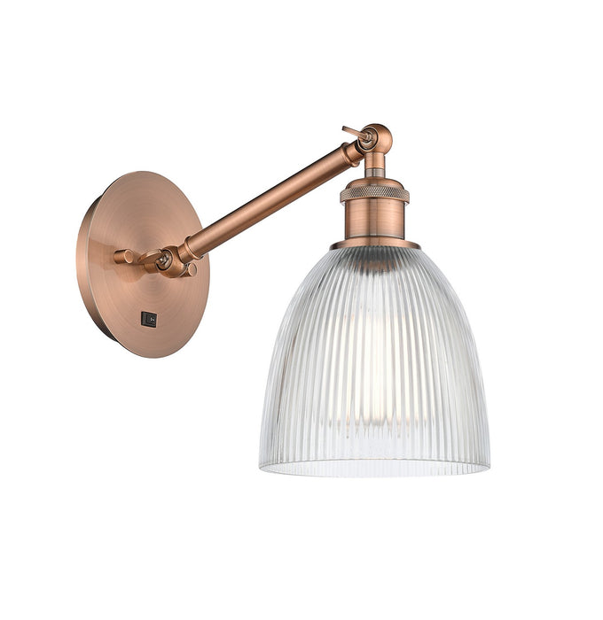 Innovations 317-1W-AC-G382 One Light Wall Sconce, Antique Copper