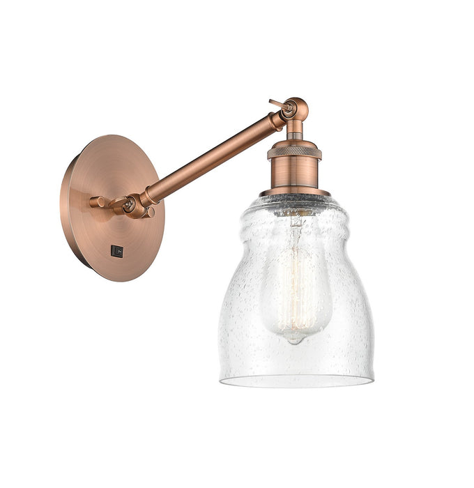 Innovations 317-1W-AC-G394 One Light Wall Sconce, Antique Copper