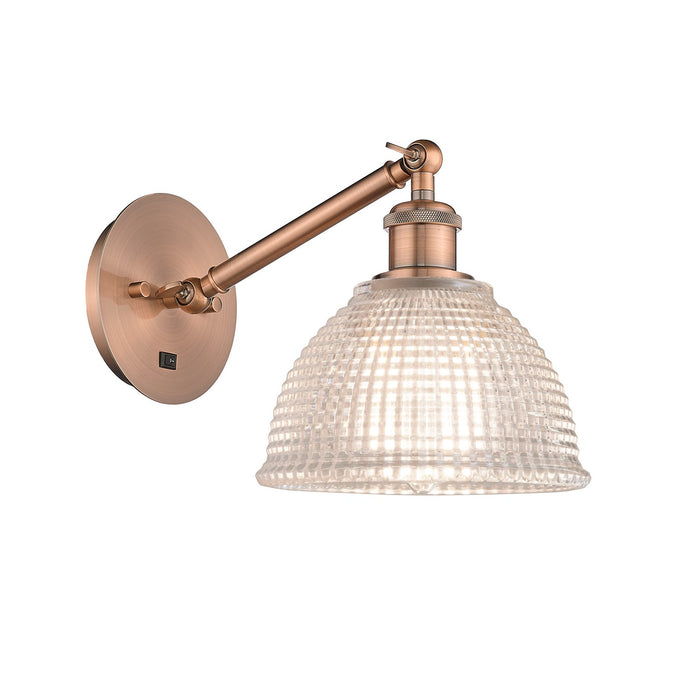 Innovations 317-1W-AC-G422 One Light Wall Sconce, Antique Copper