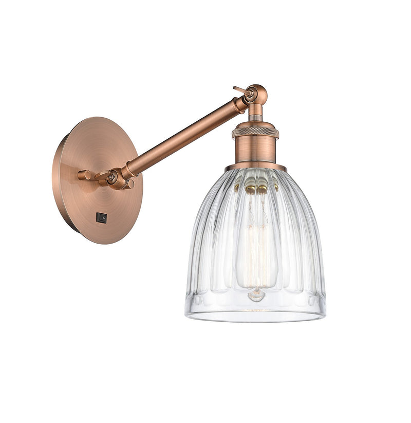 Innovations 317-1W-AC-G442 One Light Wall Sconce, Antique Copper