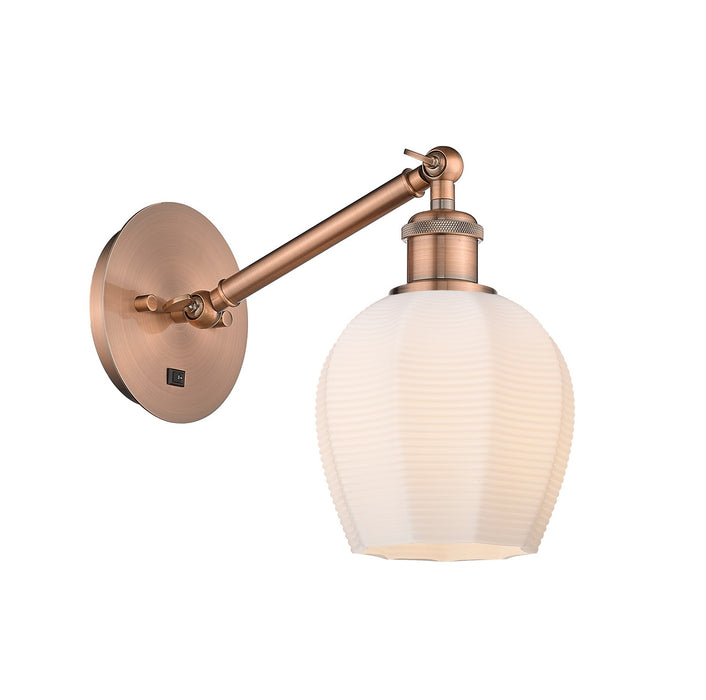Innovations 317-1W-AC-G461-6-LED LED Wall Sconce, Antique Copper