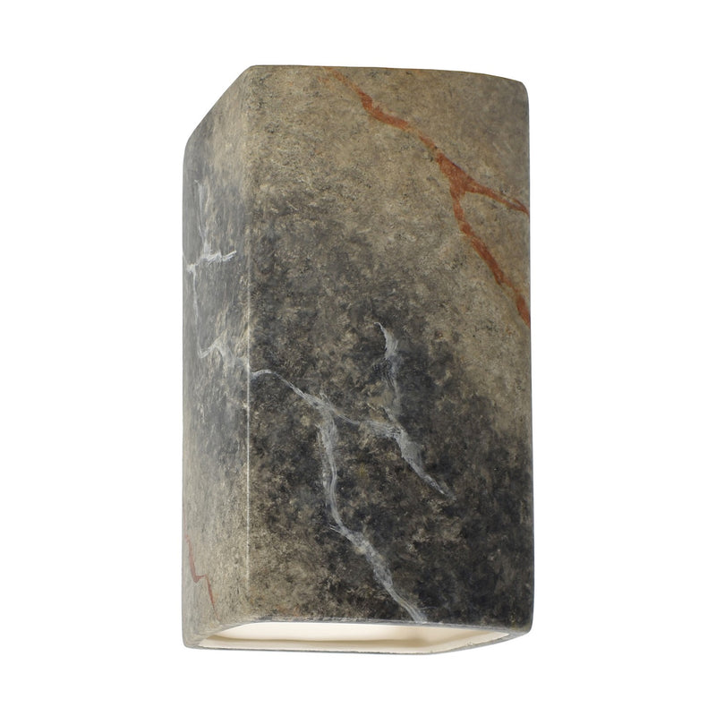 Justice Designs CER-0910W-STOS-LED1-1000 LED Lantern, Slate Marble