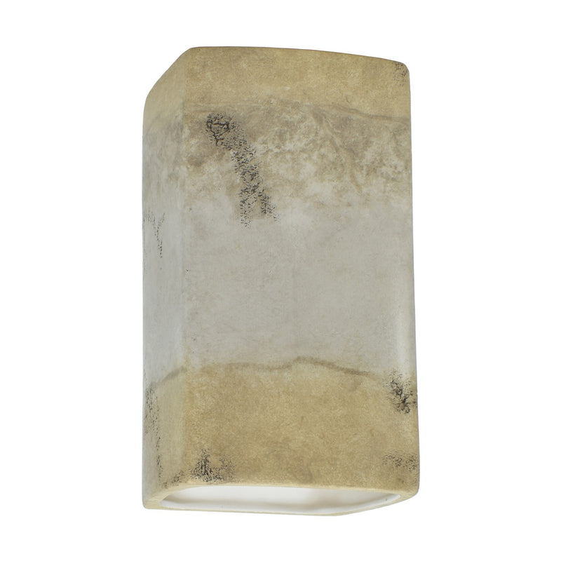 Justice Designs CER-0910W-TRAG-LED1-1000 LED Lantern, Greco Travertine