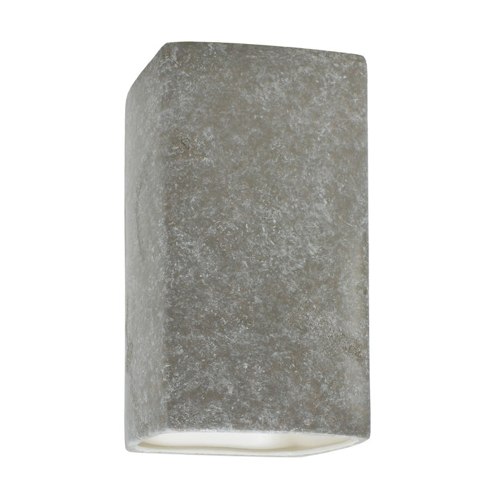 Justice Designs CER-0910W-TRAM-LED1-1000 LED Lantern, Mocha Travertine