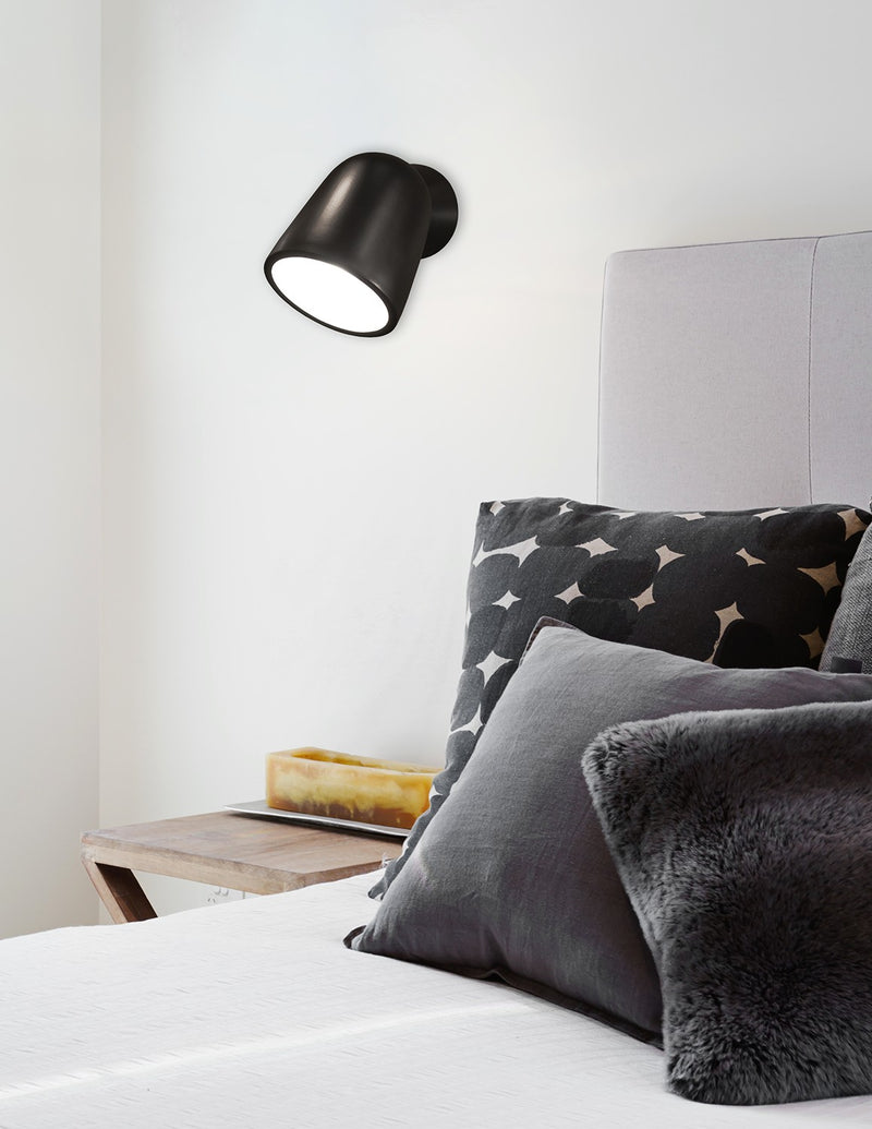 Justice Designs CER-3770-CRB-LED1-700 LED Wall Sconce, Carbon - Matte Black