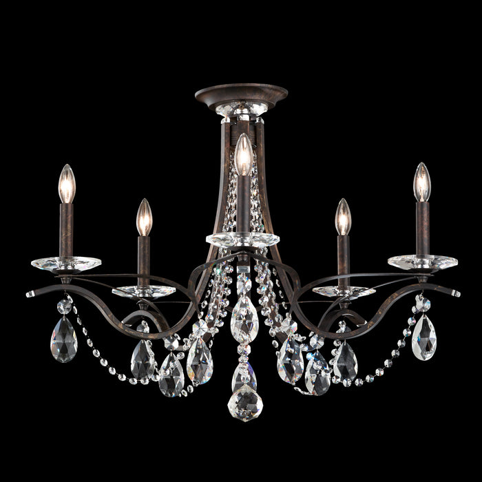 Schonbek VA8312N-23R Five Light Semi-Flush Mount, Etruscan Gold