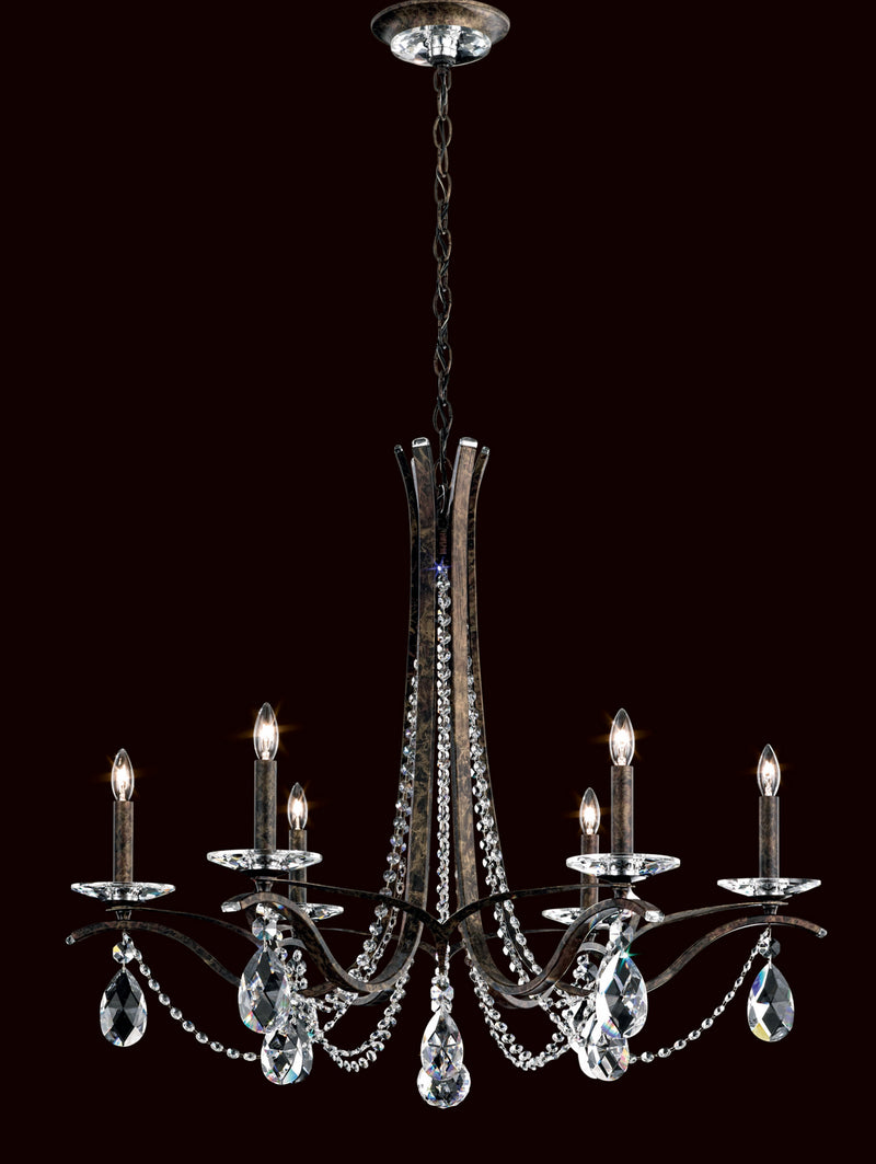 Schonbek VA8336N-76R Six Light Chandelier, Heirloom Bronze