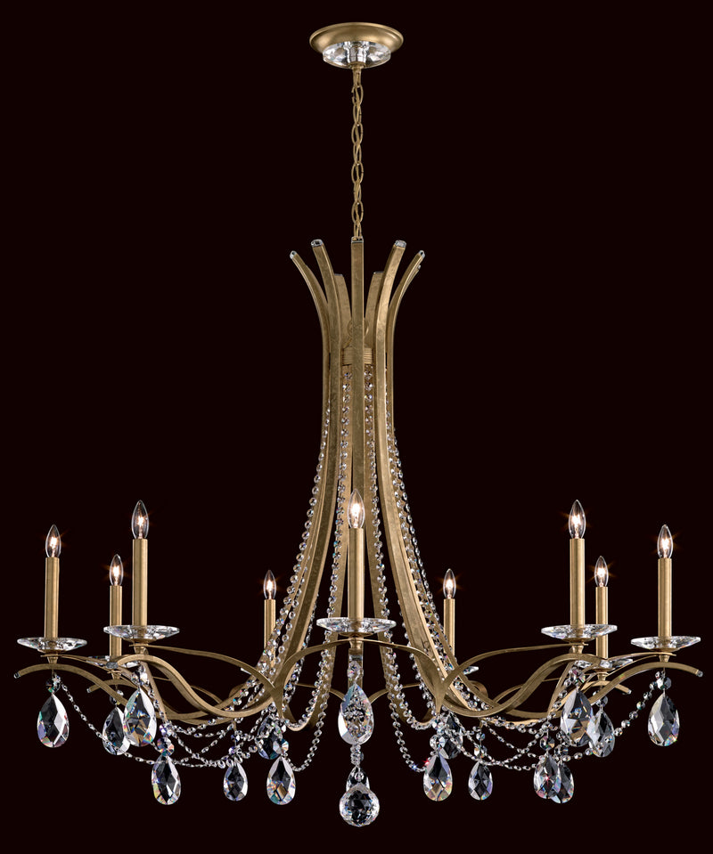 Schonbek VA8339N-51H Nine Light Chandelier, Black