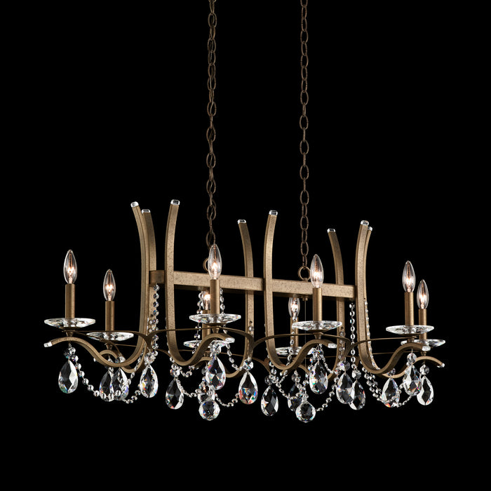 Schonbek VA8435N-59H Eight Light Chandelier, Ferro Black