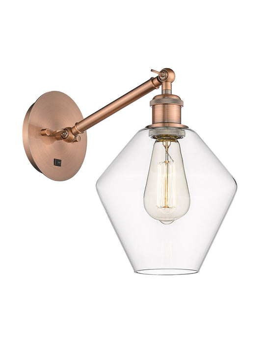 Innovations 317-1W-AC-G652-8-LED LED Wall Sconce, Antique Copper
