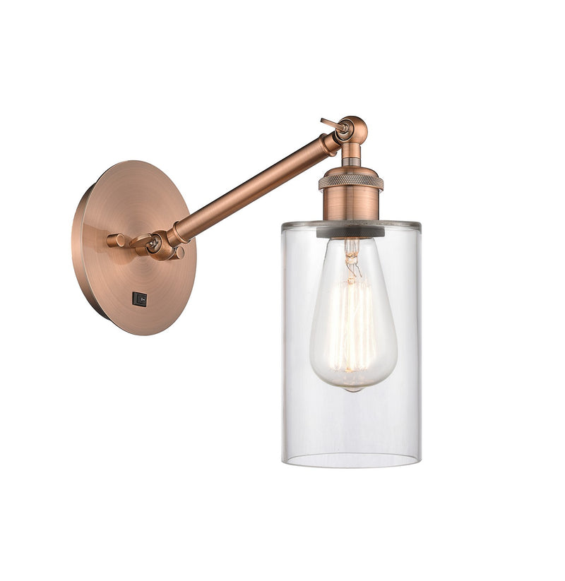 Innovations 317-1W-AC-G802 One Light Wall Sconce, Antique Copper