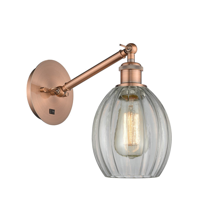 Innovations 317-1W-AC-G82 One Light Wall Sconce, Antique Copper