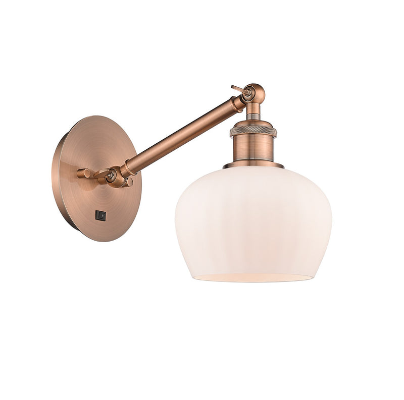 Innovations 317-1W-AC-G91 One Light Wall Sconce, Antique Copper