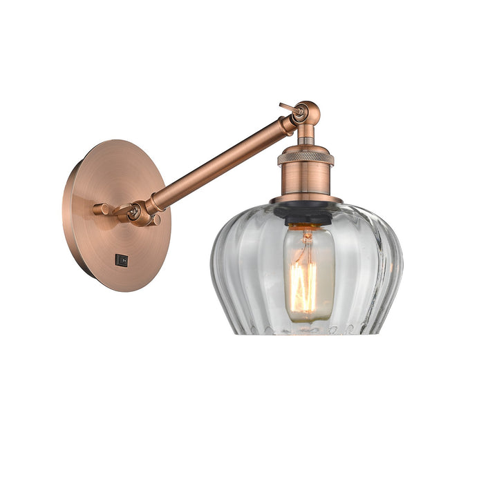 Innovations 317-1W-AC-G92 One Light Wall Sconce, Antique Copper