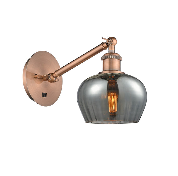 Innovations 317-1W-AC-G93 One Light Wall Sconce, Antique Copper