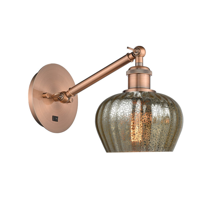 Innovations 317-1W-AC-G96 One Light Wall Sconce, Antique Copper