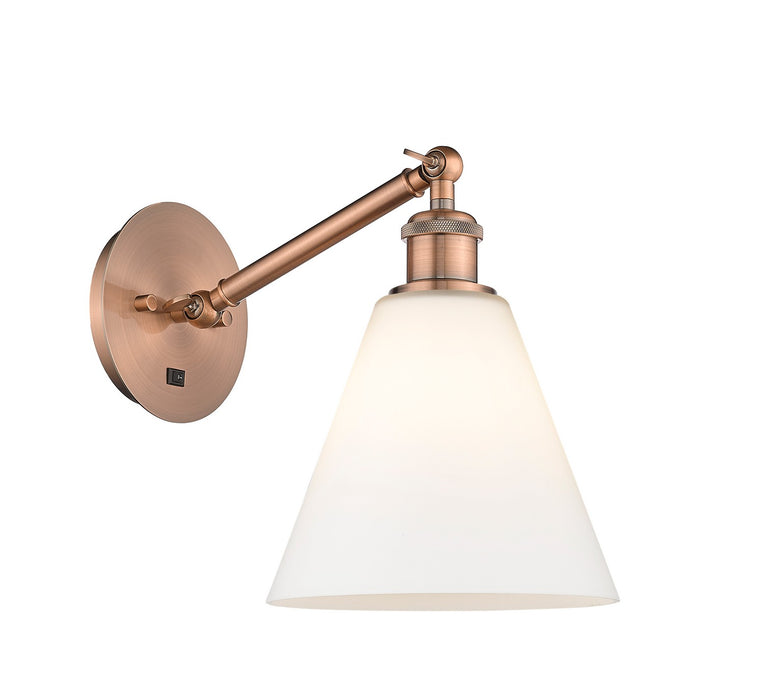 Innovations 317-1W-AC-GBC-81 One Light Wall Sconce, Antique Copper