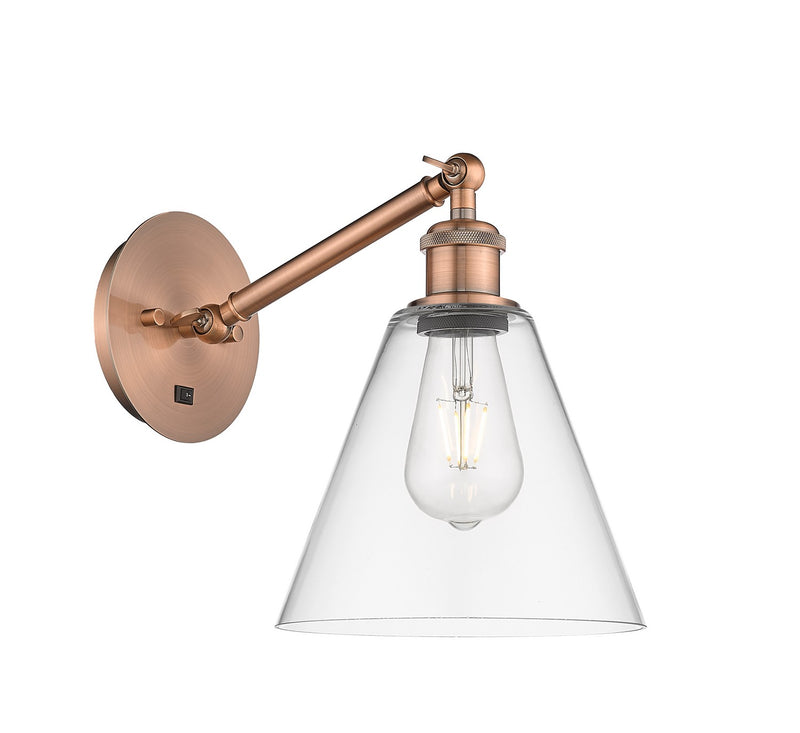 Innovations 317-1W-AC-GBC-82-LED LED Wall Sconce, Antique Copper