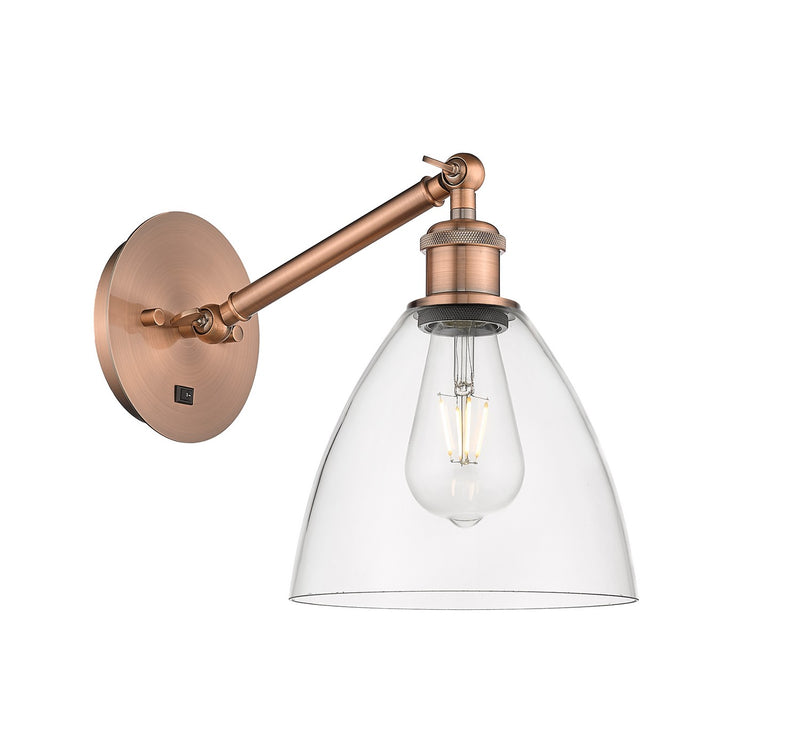 Innovations 317-1W-AC-GBD-752 One Light Wall Sconce, Antique Copper
