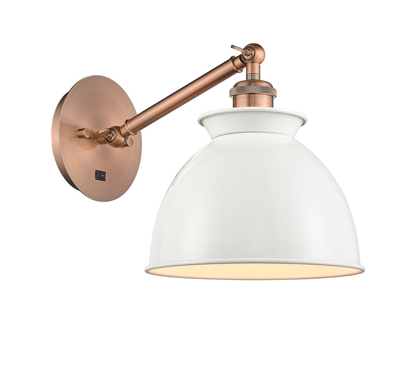 Innovations 317-1W-AC-M14-W-LED LED Wall Sconce, Antique Copper