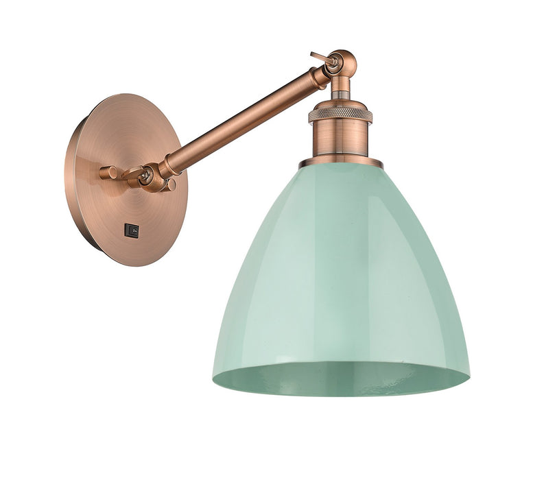 Innovations 317-1W-AC-MBD-75-SF One Light Wall Sconce, Antique Copper
