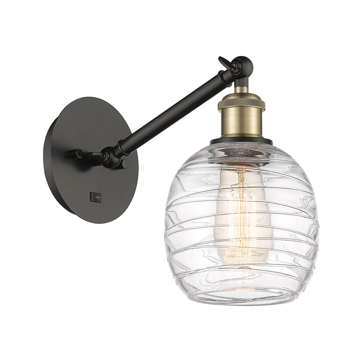 Innovations 317-1W-BAB-G1013 One Light Wall Sconce, Black Antique Brass