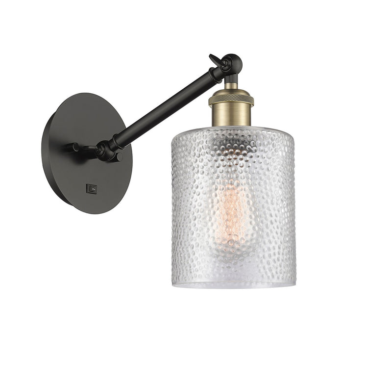 Innovations 317-1W-BAB-G112 One Light Wall Sconce, Black Antique Brass