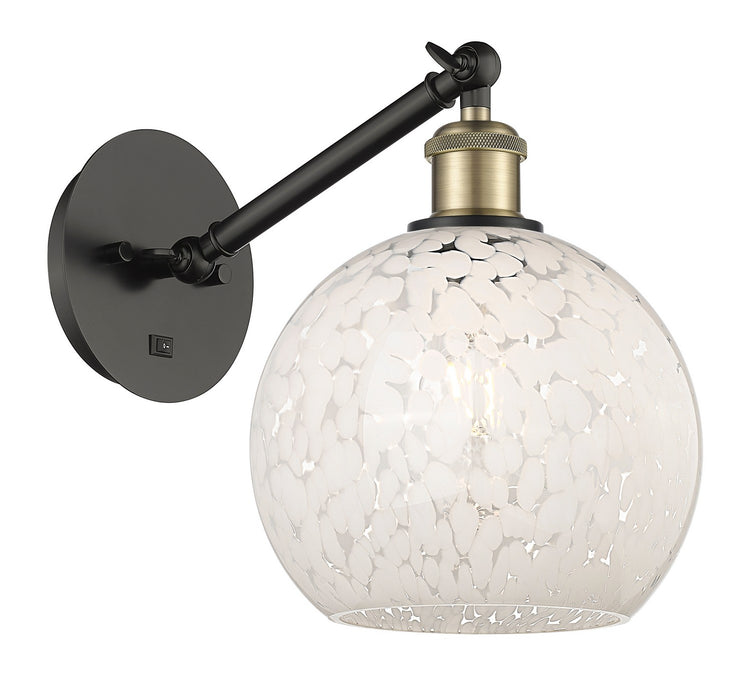 Innovations 317-1W-BAB-G1216-8WM LED Wall Sconce, Black Antique Brass