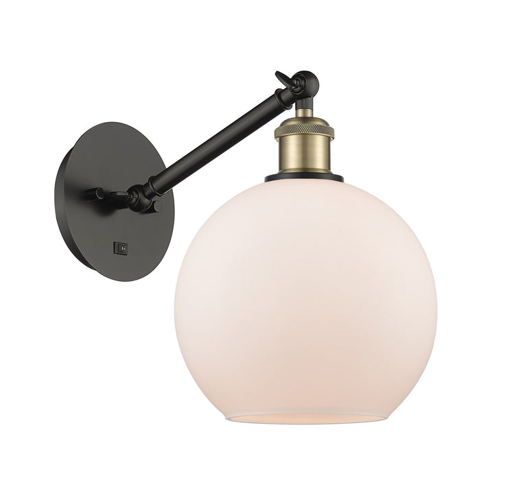 Innovations 317-1W-BAB-G121-8 One Light Wall Sconce, Black Antique Brass