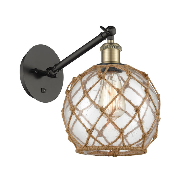 Innovations 317-1W-BAB-G122-8RB-LED LED Wall Sconce, Black Antique Brass