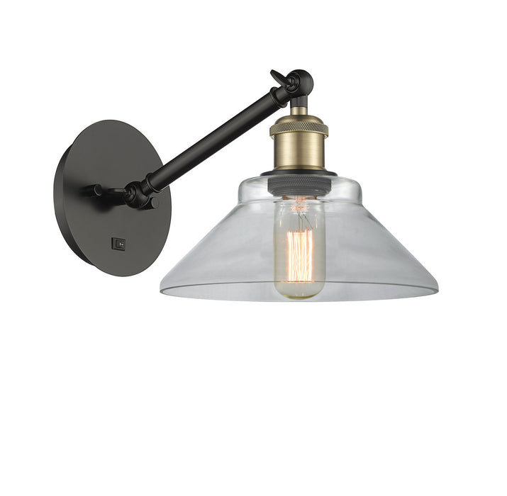 Innovations 317-1W-BAB-G132 One Light Wall Sconce, Black Antique Brass
