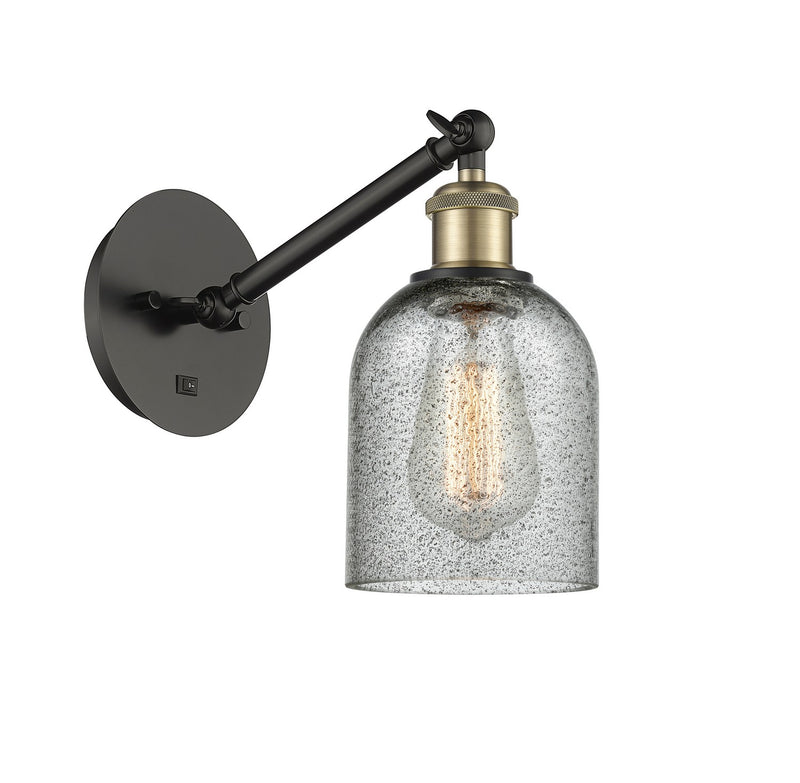 Innovations 317-1W-BAB-G257 One Light Wall Sconce, Black Antique Brass