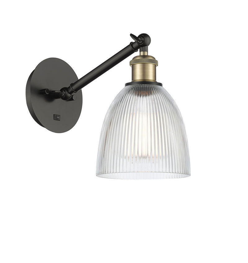 Innovations 317-1W-BAB-G382-LED LED Wall Sconce, Black Antique Brass