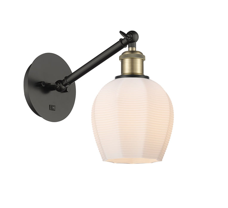Innovations 317-1W-BAB-G461-6 One Light Wall Sconce, Black Antique Brass