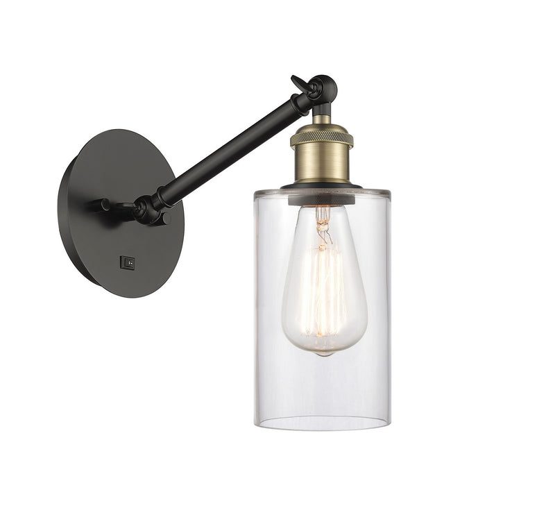 Innovations 317-1W-BAB-G802 One Light Wall Sconce, Black Antique Brass