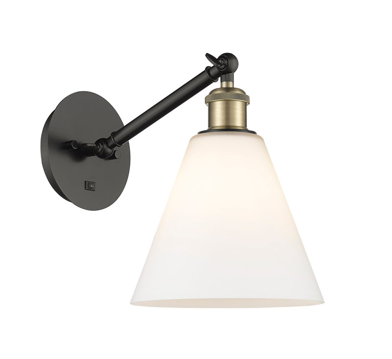Innovations 317-1W-BAB-GBC-81 One Light Wall Sconce, Black Antique Brass