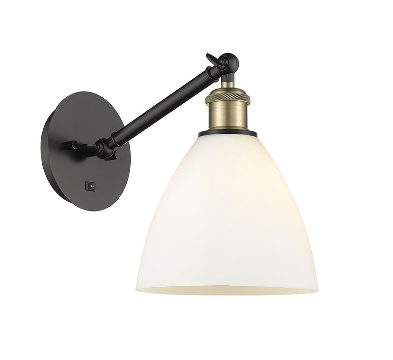 Innovations 317-1W-BAB-GBD-751 One Light Wall Sconce, Black Antique Brass