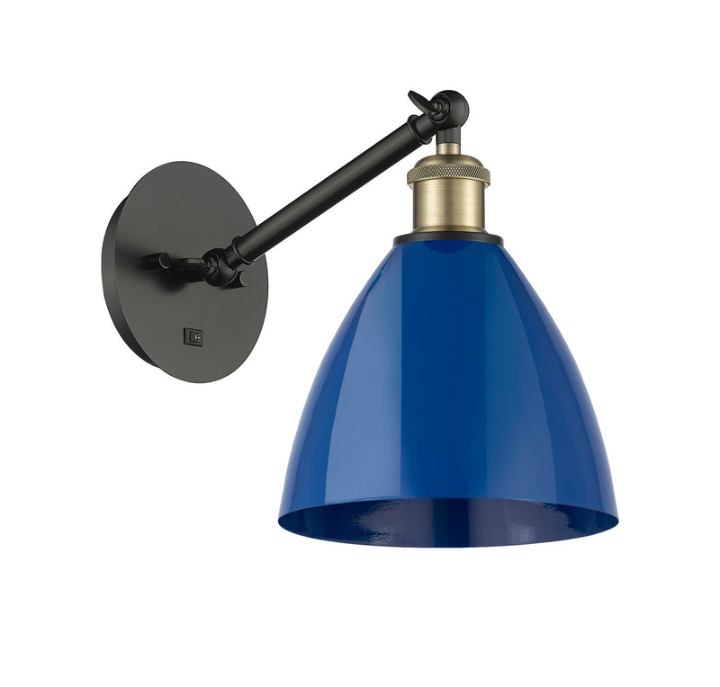 Innovations 317-1W-BAB-MBD-75-BL One Light Wall Sconce, Black Antique Brass