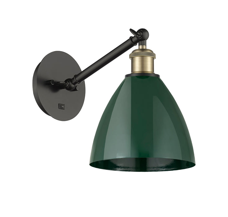 Innovations 317-1W-BAB-MBD-75-GR One Light Wall Sconce, Black Antique Brass
