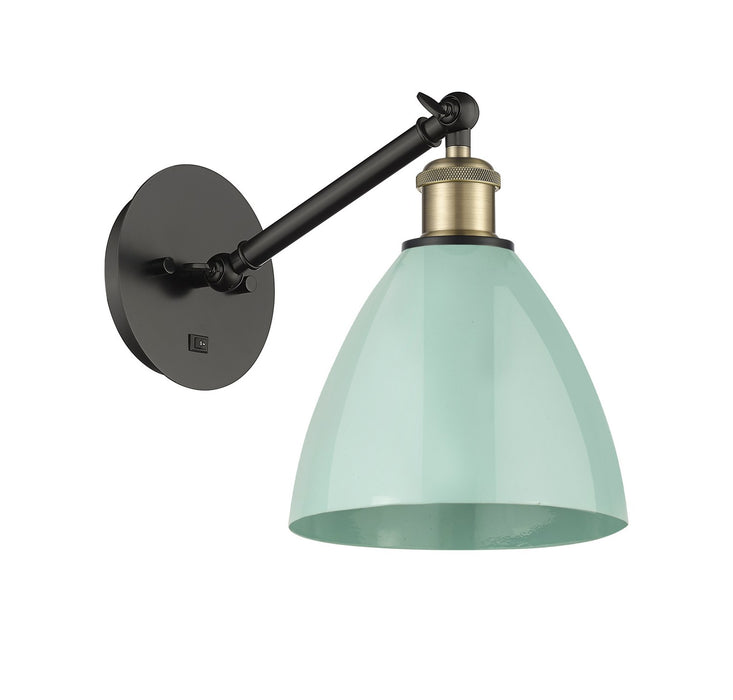 Innovations 317-1W-BAB-MBD-75-SF One Light Wall Sconce, Black Antique Brass