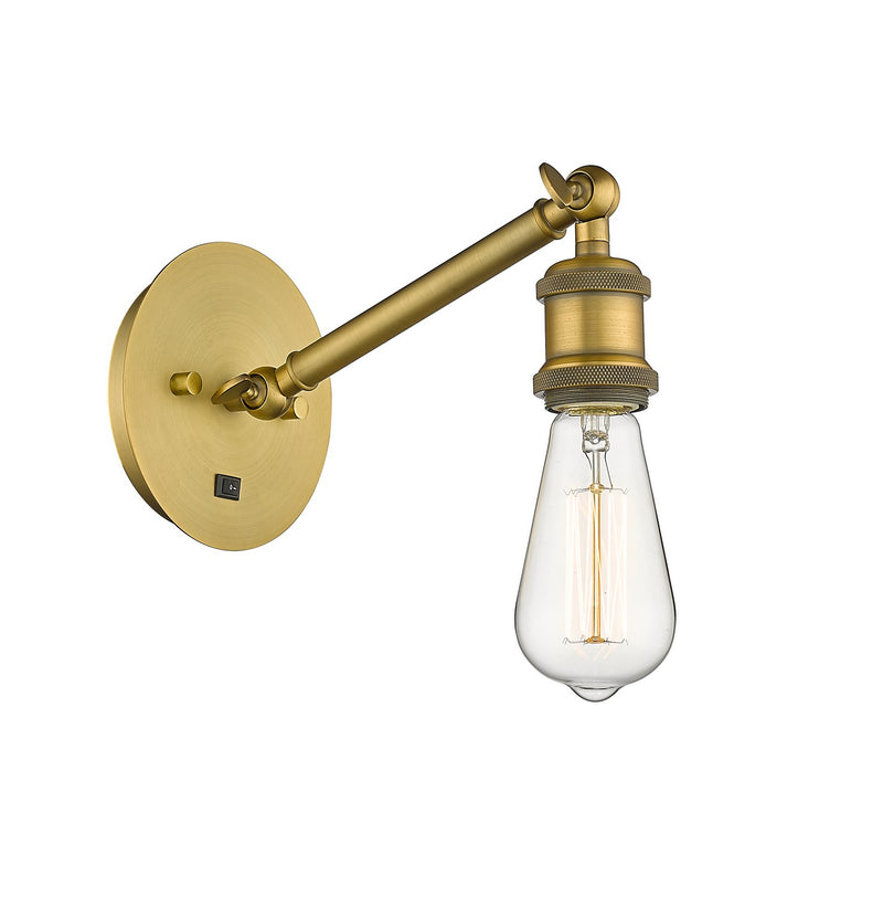 Innovations 317-1W-BB One Light Wall Sconce, Brushed Brass