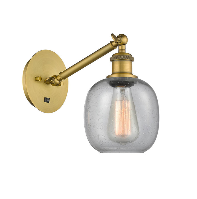 Innovations 317-1W-BB-G104 One Light Wall Sconce, Brushed Brass